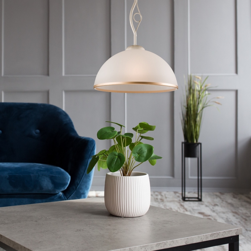 Brilagi - LED sietynas ANTICO 1xE27/60W/230V balta patina