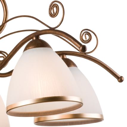 Brilagi - LED Sietynas, kabinamas ant grandinės ANTICO 5xE27/60W/230V bronzinė patina