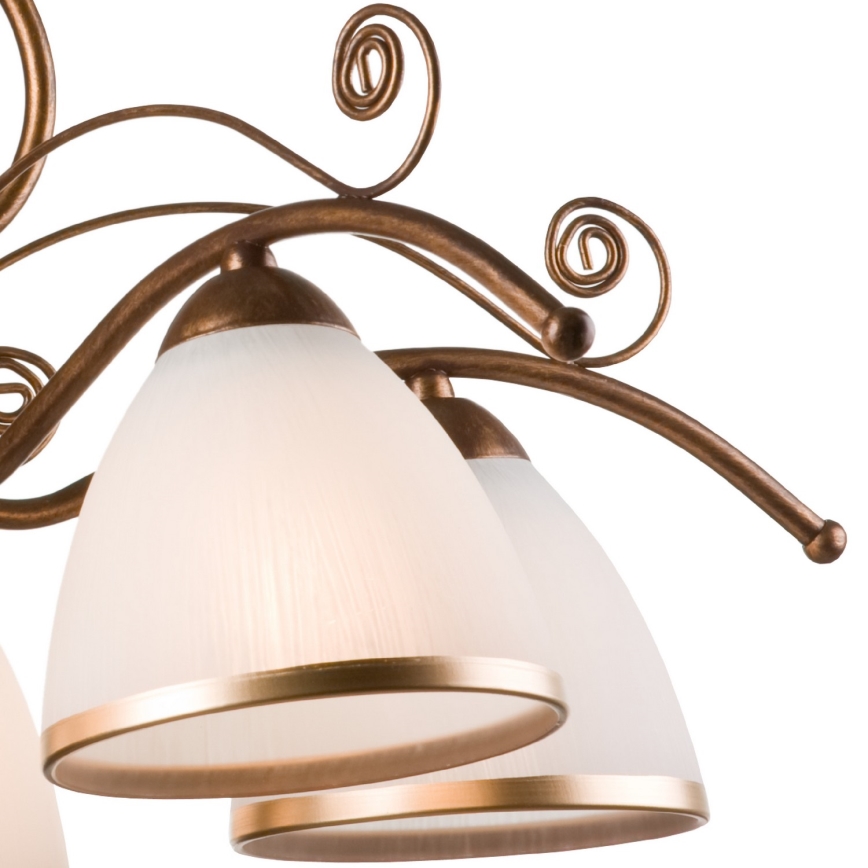 Brilagi - LED Sietynas, kabinamas ant grandinės ANTICO 5xE27/60W/230V bronzinė patina