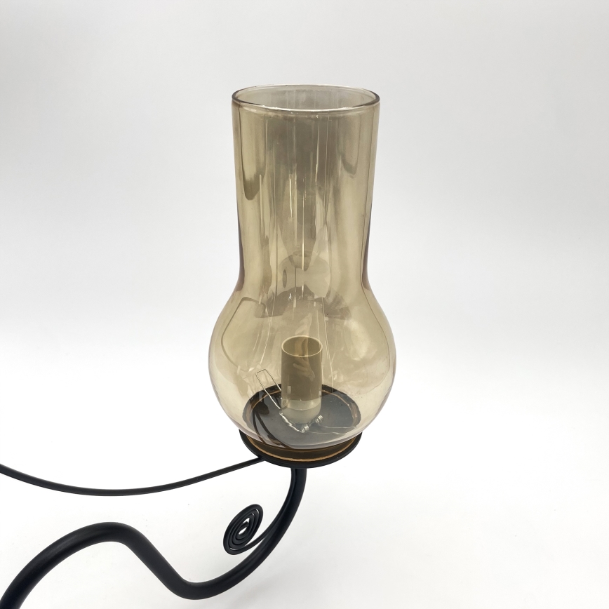 Brilagi - LED Sietynas, kabinamas ant grandinės COTTAGE 3xE14/40W/230V juoda/ruda