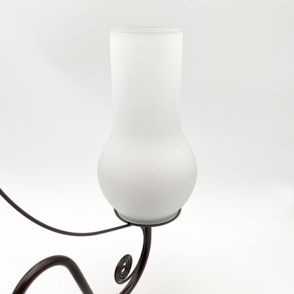 Brilagi - LED Sietynas, kabinamas ant grandinės COTTAGE 3xE14/40W/230V ruda/balta