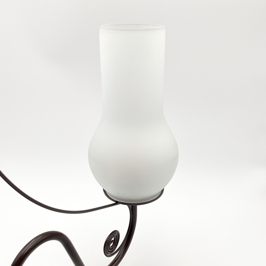 Brilagi - LED Sietynas, kabinamas ant grandinės COTTAGE 3xE14/40W/230V ruda/balta