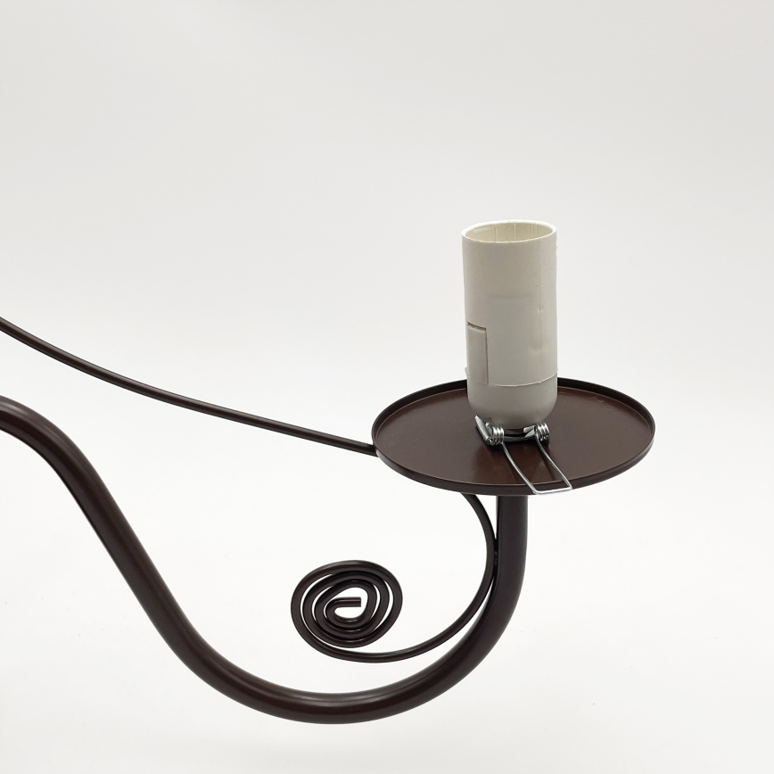 Brilagi - LED Sietynas, kabinamas ant grandinės COTTAGE 3xE14/40W/230V ruda/balta