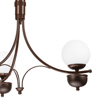 Brilagi - LED Sietynas, kabinamas ant grandinės COTTAGE 3xG9/40W/230V ąžuolas/balta