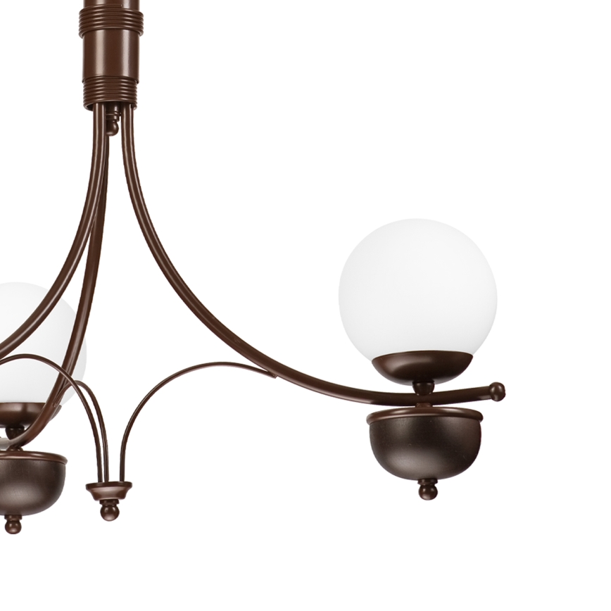 Brilagi - LED Sietynas, kabinamas ant grandinės COTTAGE 3xG9/40W/230V ąžuolas/balta