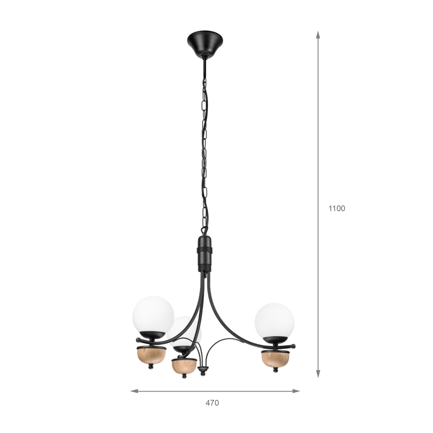 Brilagi - LED Sietynas, kabinamas ant grandinės COTTAGE 3xG9/40W/230V bukas/balta