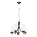 Brilagi - LED Sietynas, kabinamas ant grandinės COTTAGE 5xE14/40W/230V bukas/balta