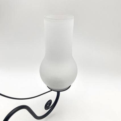 Brilagi - LED Sietynas, kabinamas ant grandinės COTTAGE 5xE14/40W/230V juoda/balta