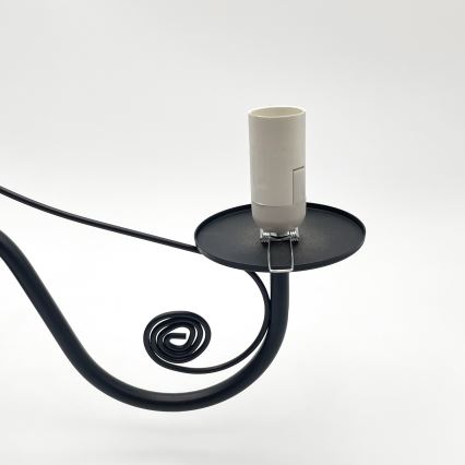 Brilagi - LED Sietynas, kabinamas ant grandinės COTTAGE 5xE14/40W/230V juoda/balta