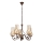 Brilagi - LED Sietynas, kabinamas ant grandinės COTTAGE 5xE14/40W/230V ruda