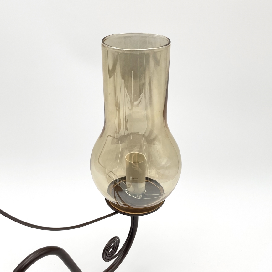 Brilagi - LED Sietynas, kabinamas ant grandinės COTTAGE 5xE14/40W/230V ruda