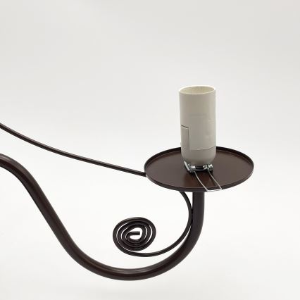 Brilagi - LED Sietynas, kabinamas ant grandinės COTTAGE 5xE14/40W/230V ruda