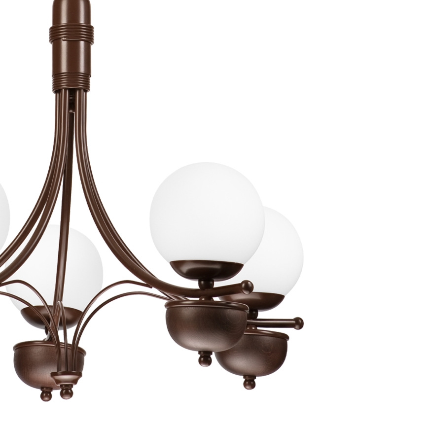 Brilagi - LED Sietynas, kabinamas ant grandinės COTTAGE 5xG9/40W/230V ąžuolas/balta