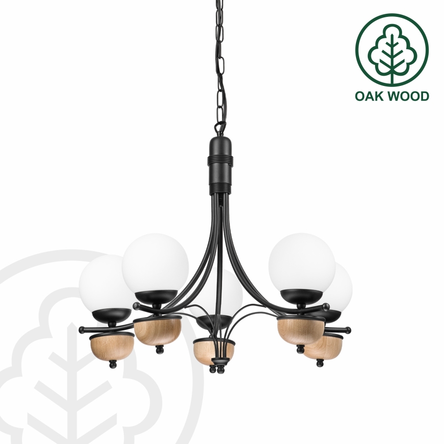 Brilagi - LED Sietynas, kabinamas ant grandinės COTTAGE 5xG9/40W/230V bukas/balta