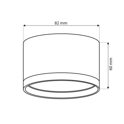 BRILAGI - LED SMOOTH taškinis šviestuvas 1xGX53/15W/230V 60x82 mm juodas
