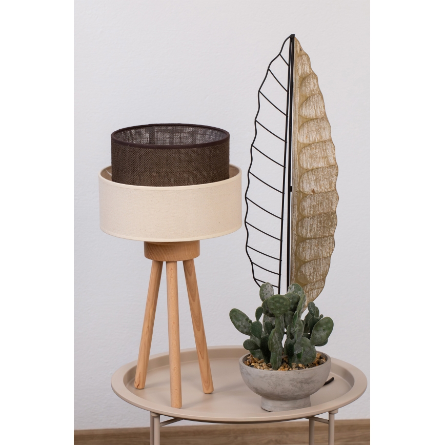 Brilagi - LED stalinė lempa BOHO STYLE 1xE27/15W/230V kreminė/ruda