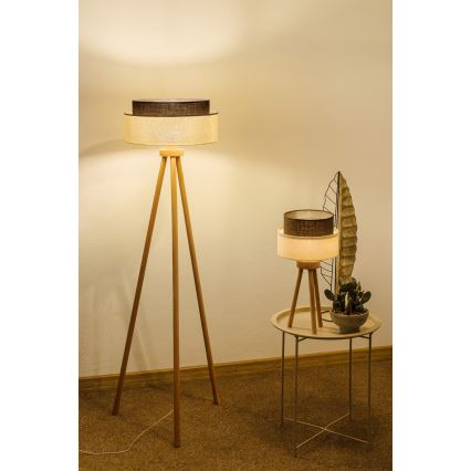 Brilagi - LED stalinė lempa BOHO STYLE 1xE27/15W/230V kreminė/ruda