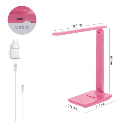 Brilagi - Dimeriuojama LED stalinė lempa MODO LED/7W/230V 3000/4000/6500K rožinė