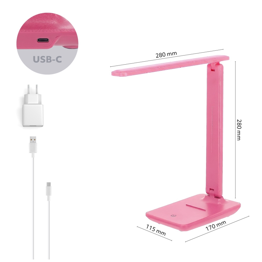 Brilagi - Dimeriuojama LED stalinė lempa MODO LED/7W/230V 3000/4000/6500K rožinė