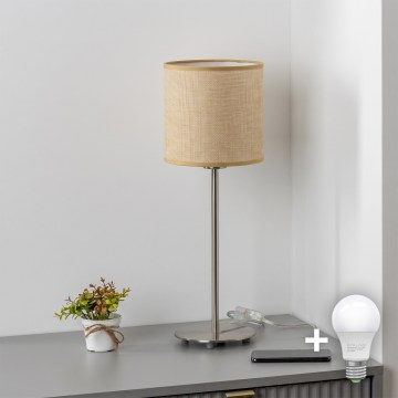 Brilagi - LED stalinė lempa NUBILA 1xE27/60W/230V šviesiai ruda