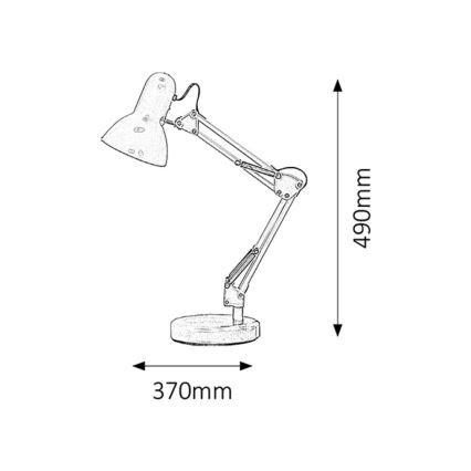 Brilagi - LED Stalinė lempa ROMERO 1xE27/10W/230V juoda