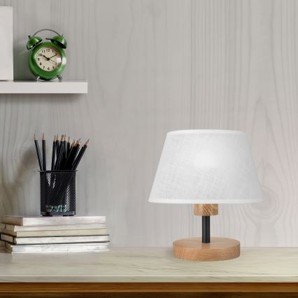 Brilagi - LED Stalinis šviestuvas ANTHONY 1xE27/60W/230V ąžuolas/balta
