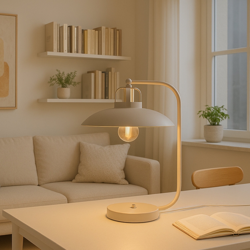 Brilagi - LED Stalinis šviestuvas FLAMENGO 1xE27/60W/230V smėlio spalva