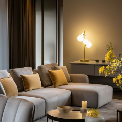 Brilagi - LED stalinis šviestuvas MILLA 4xG9/3W/230V auksas/balta