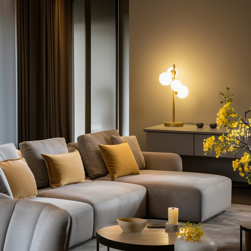 Brilagi - LED stalinis šviestuvas MILLA 4xG9/3W/230V auksas/balta