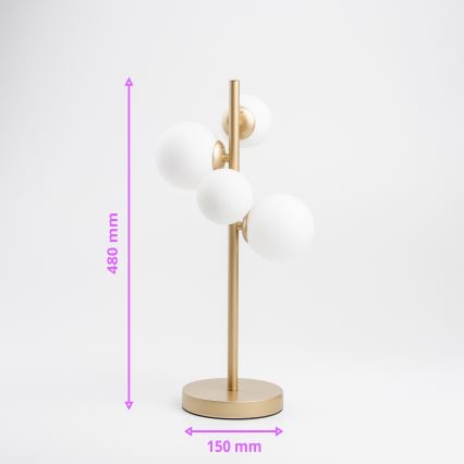 Brilagi - LED stalinis šviestuvas MILLA 4xG9/3W/230V auksas/balta