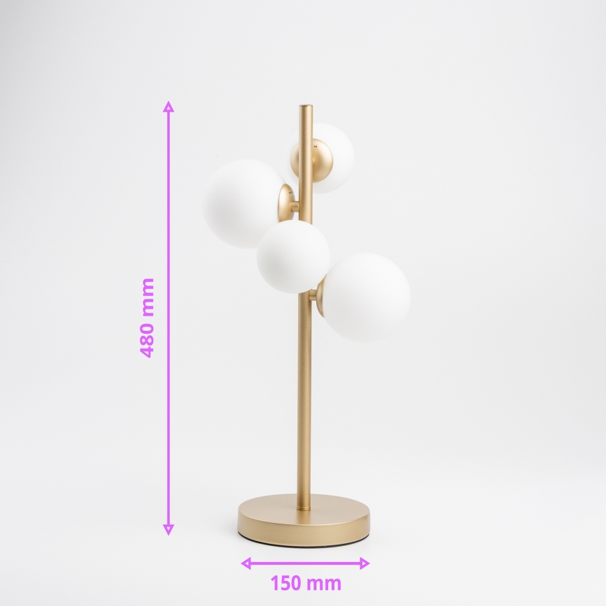 Brilagi - LED stalinis šviestuvas MILLA 4xG9/3W/230V auksas/balta