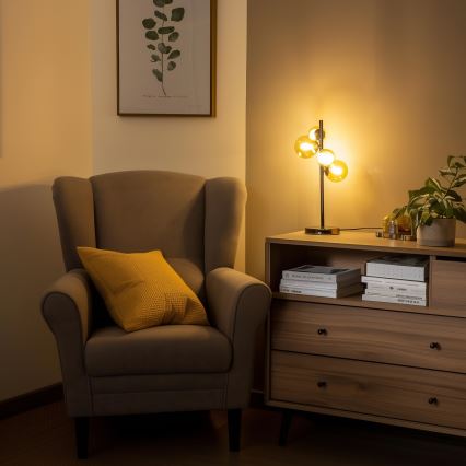 Brilagi - LED stalinis šviestuvas MILLA 4xG9/3W/230V juodas chromas/auksinė apdaila