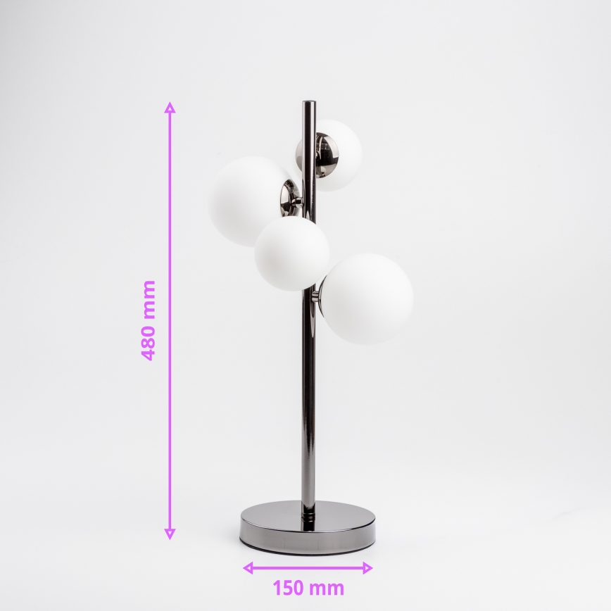 Brilagi - LED stalinis šviestuvas MILLA 4xG9/3W/230V juodas chromas/baltas