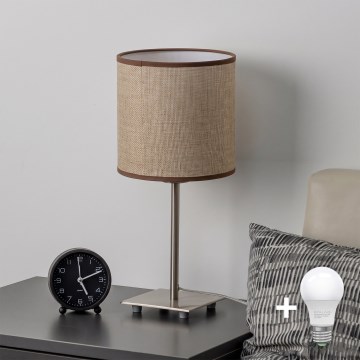 Brilagi - LED stalinis šviestuvas NUBILA 1xE27/60W/230V rudas