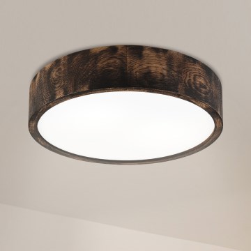 Brilagi - LED stropinis šviestuvas CARVALHO SMOKEY LED/36W/230V, ąžuolas, skersmuo 37,5 cm