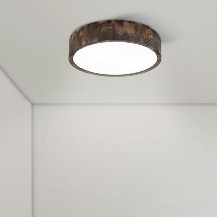 Brilagi - LED stropinis šviestuvas CARVALHO SMOKEY LED/36W/230V, ąžuolas, skersmuo 37,5 cm