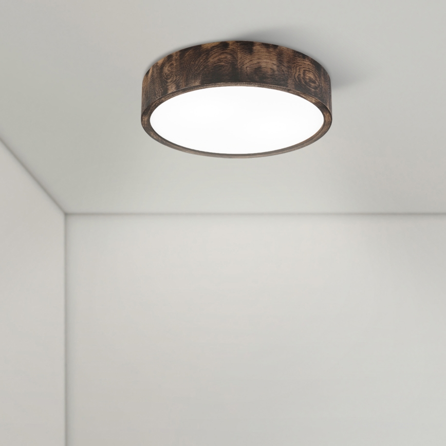 Brilagi - LED stropinis šviestuvas CARVALHO SMOKEY LED/36W/230V, ąžuolas, skersmuo 37,5 cm