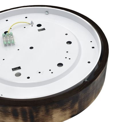 Brilagi - LED stropinis šviestuvas CARVALHO SMOKEY LED/36W/230V, ąžuolas, skersmuo 37,5 cm