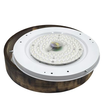 Brilagi - LED stropinis šviestuvas CARVALHO SMOKEY LED/36W/230V, ąžuolas, skersmuo 37,5 cm