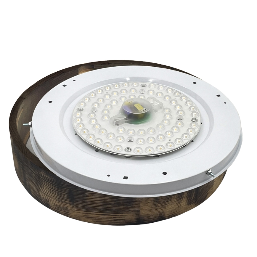 Brilagi - LED stropinis šviestuvas CARVALHO SMOKEY LED/36W/230V, ąžuolas, skersmuo 37,5 cm