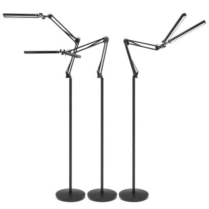 Brilagi - reguliuojama lanksčioji grindų lempa VARIO LED/14W/230V 3000-6000K 157 cm juoda