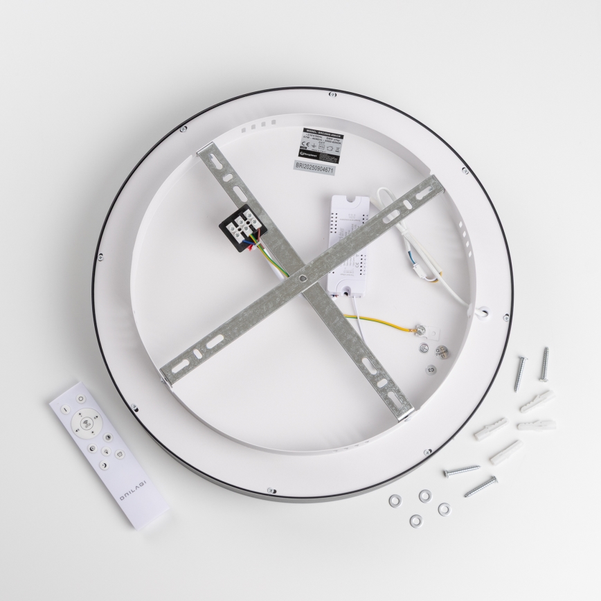 Brilagi - dimeriuojamas LED lubų šviestuvas FALCON II LED/67W/230V 3000-6500K skersmuo 40 cm juodas + nuotolinis valdymas