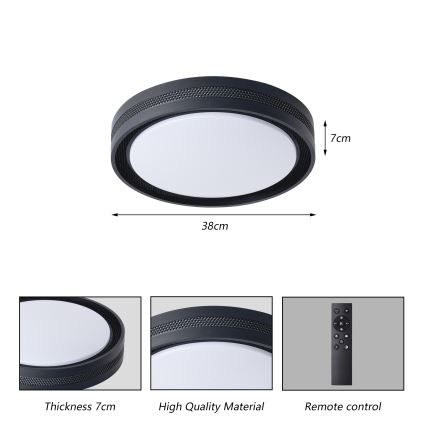 Brilagi - dimeriuojamas LED lubų šviestuvas KREON LED/54W/230V 3000-6000K baltas, skersmuo 38 cm + nuotolinis pultas