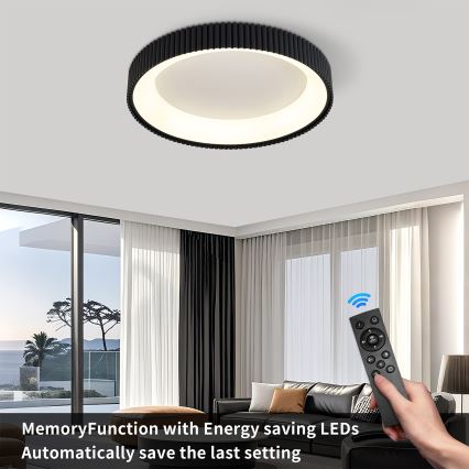 BRILAGI - LED dimeriuojamas lubų šviestuvas FALCON MODERN LED/54W/230V 3000-6500K skersm. 60 cm juodas + su nuotoliniu pulteliu