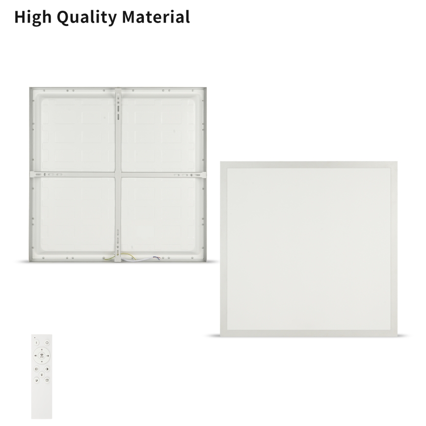 Brilagi - Dimeriuojamas vonios lubinis šviestuvas FRAME SMART LED/50W/230V 60x60 cm 3000-6000K IP44 sidabrinis + nuotolinis valdymas
