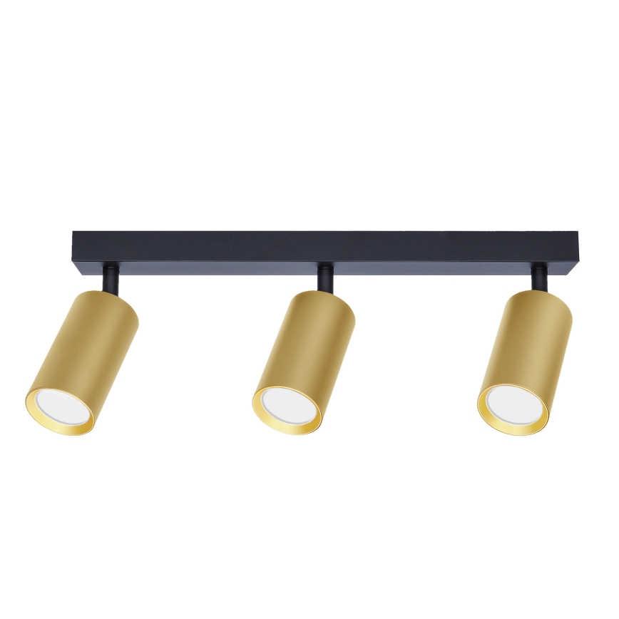 Brilagi - LED RGBW reguliuojamas taškinis šviestuvas SELE GOLDEN 3xGU10/4,8W/230V 3000K juodas/auksinis + nuotolinis valdymas
