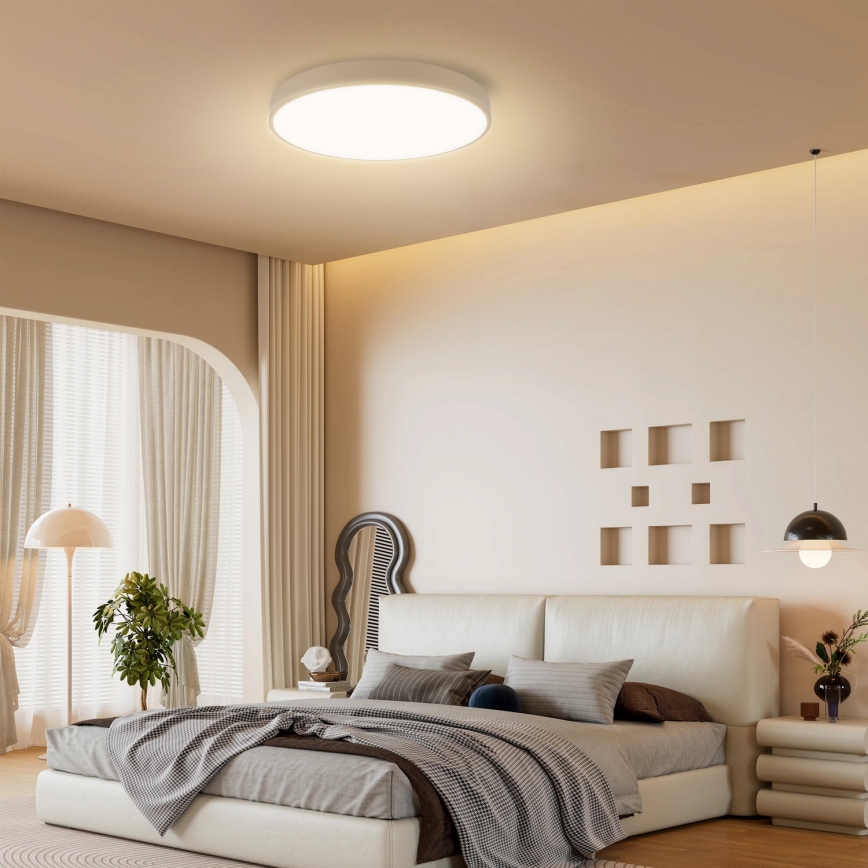 Brilagi - Dimming LED lubos šviestuvas POOL SMART LED/60W/230V, 3000-6000K, 50 cm, Wi-Fi Tuya, šviesiai rudas + nuotolinio valdymo pultelis