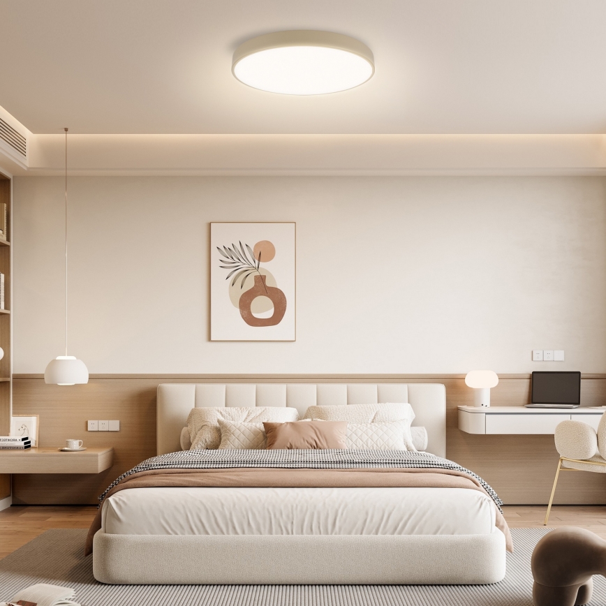 Brilagi - Dimming LED lubos šviestuvas POOL SMART LED/60W/230V, 3000-6000K, 50 cm, Wi-Fi Tuya, šviesiai rudas + nuotolinio valdymo pultelis