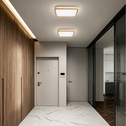 BRILAGI - LED dimeriuojamas lubinis šviestuvas MOLINA SQUARE LED/48W/230V 3000-6000K ąžuolas 40x40 cm + nuotolinis valdymas