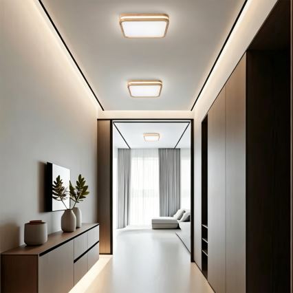 BRILAGI - LED dimeriuojamas lubinis šviestuvas MOLINA SQUARE LED/48W/230V 3000-6000K ąžuolas 40x40 cm + nuotolinis valdymas